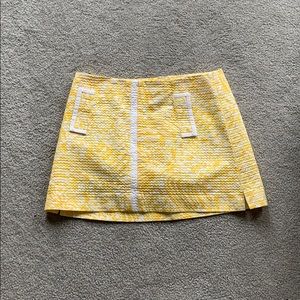 Yellow and white twill Lilly Pulitzer Skort
